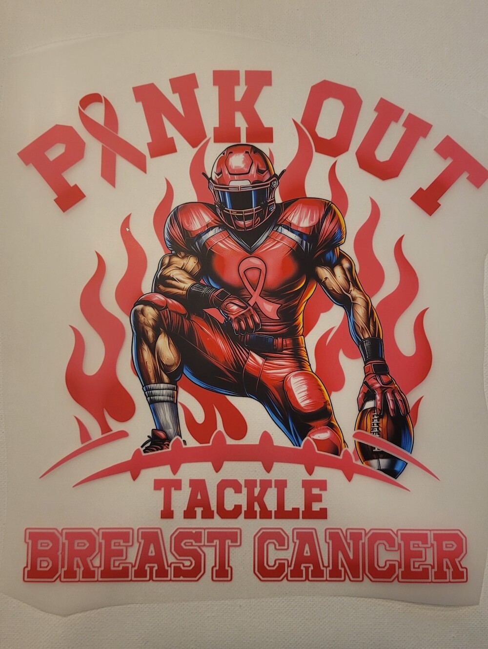 DTF Heat Transfer - Pink Out Tackle Breast Cancer